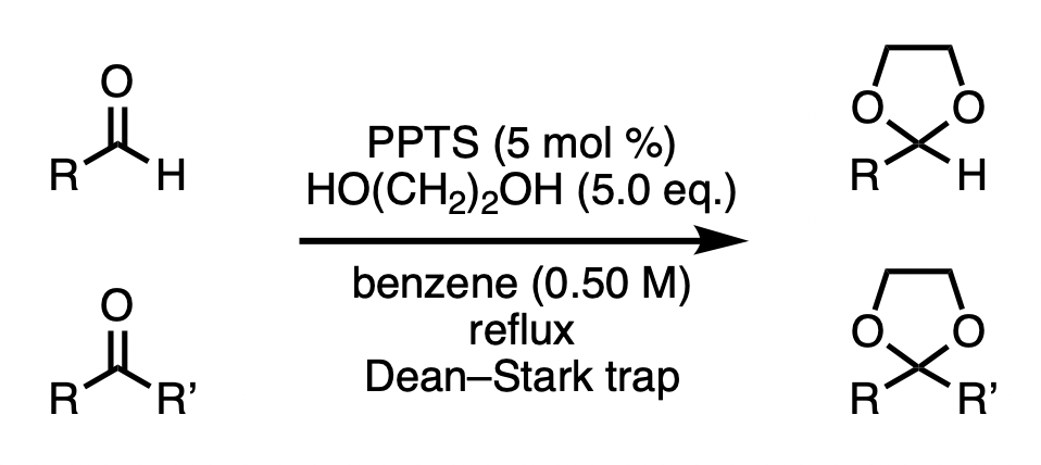 aldehyde/ketone acetal protection